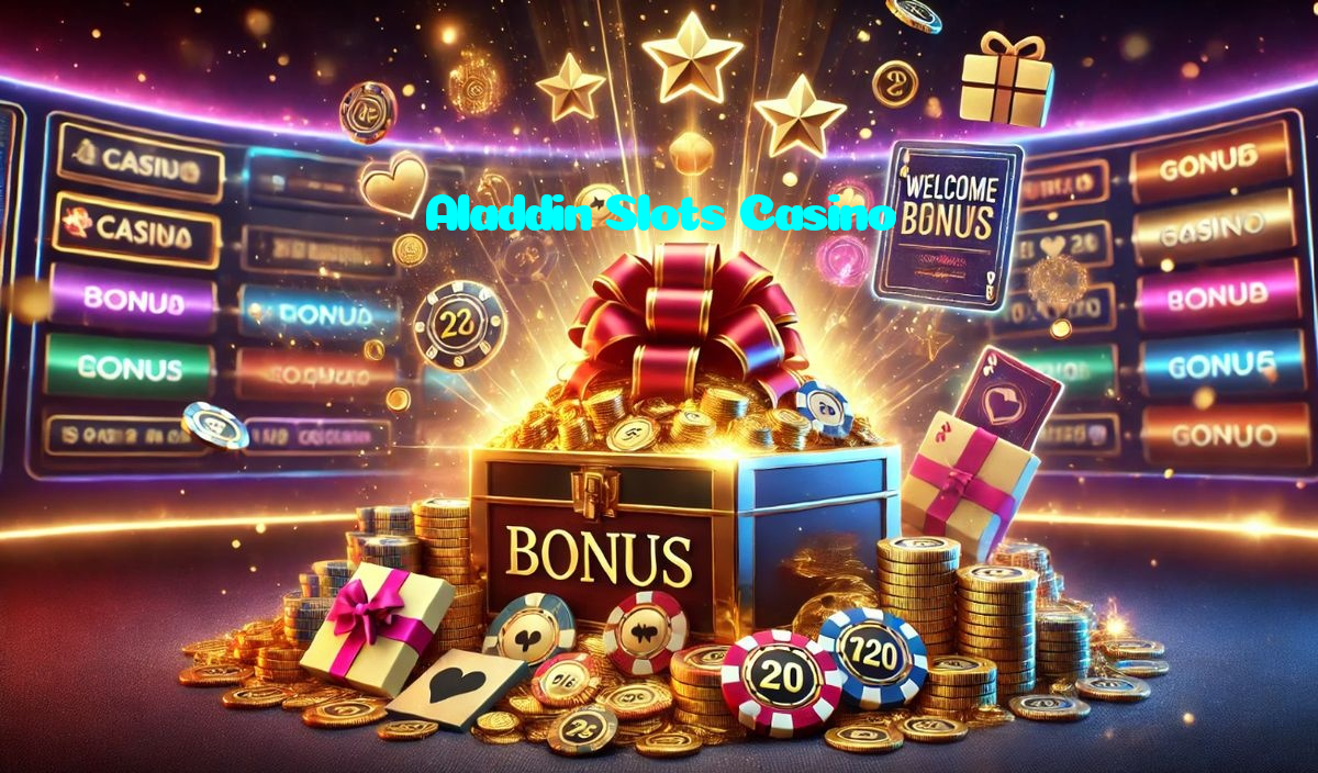 Aladdin Slots Casino خوش آمدید بونس +600% پیشکش موبائل ایپ کے پروموشن سیکشن میں دکھائی دیتی ہے۔